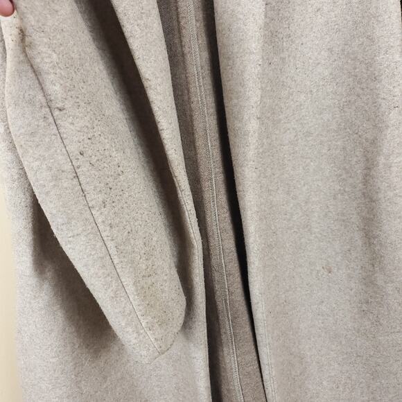 Zara Taupe Long Length Lapel Open Front Coat Size S - Picture 4 of 12